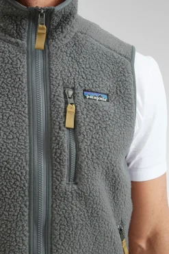 Mens Retro Pile Fleece Vest