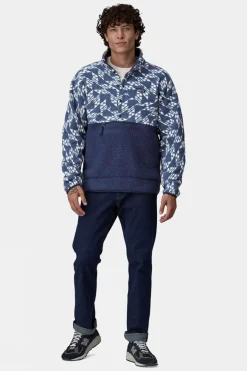 Mens Retro Pile Half Zip Fleece