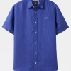 Mens Short Sleeve Linen Shirt