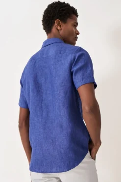 Mens Short Sleeve Linen Shirt