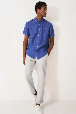Mens Short Sleeve Linen Shirt