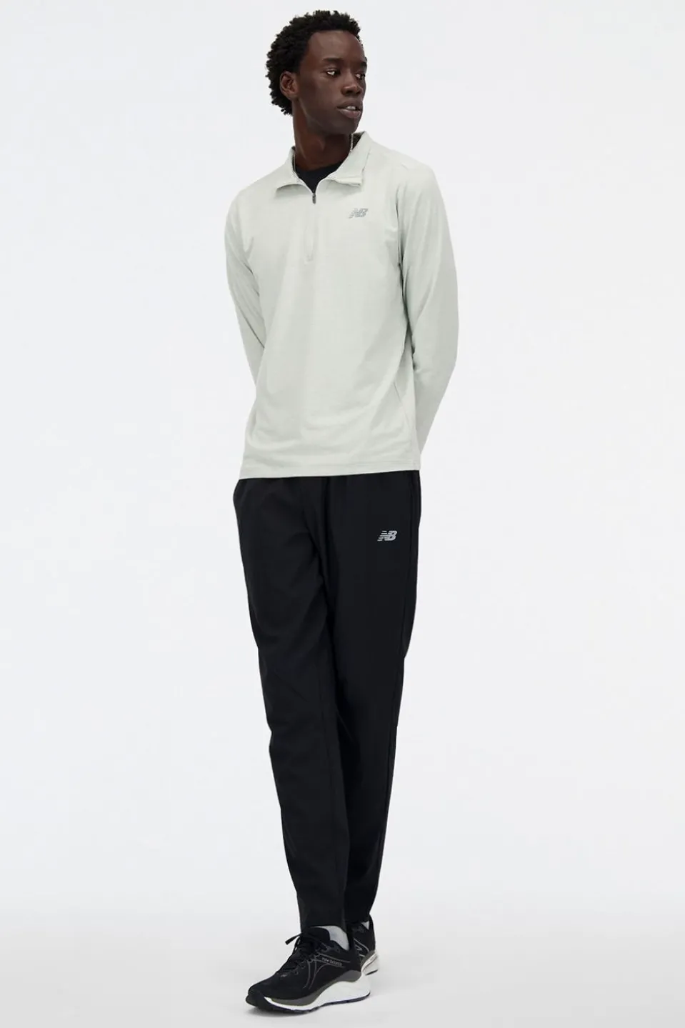 Mens Space Dye Quarter Zip Top