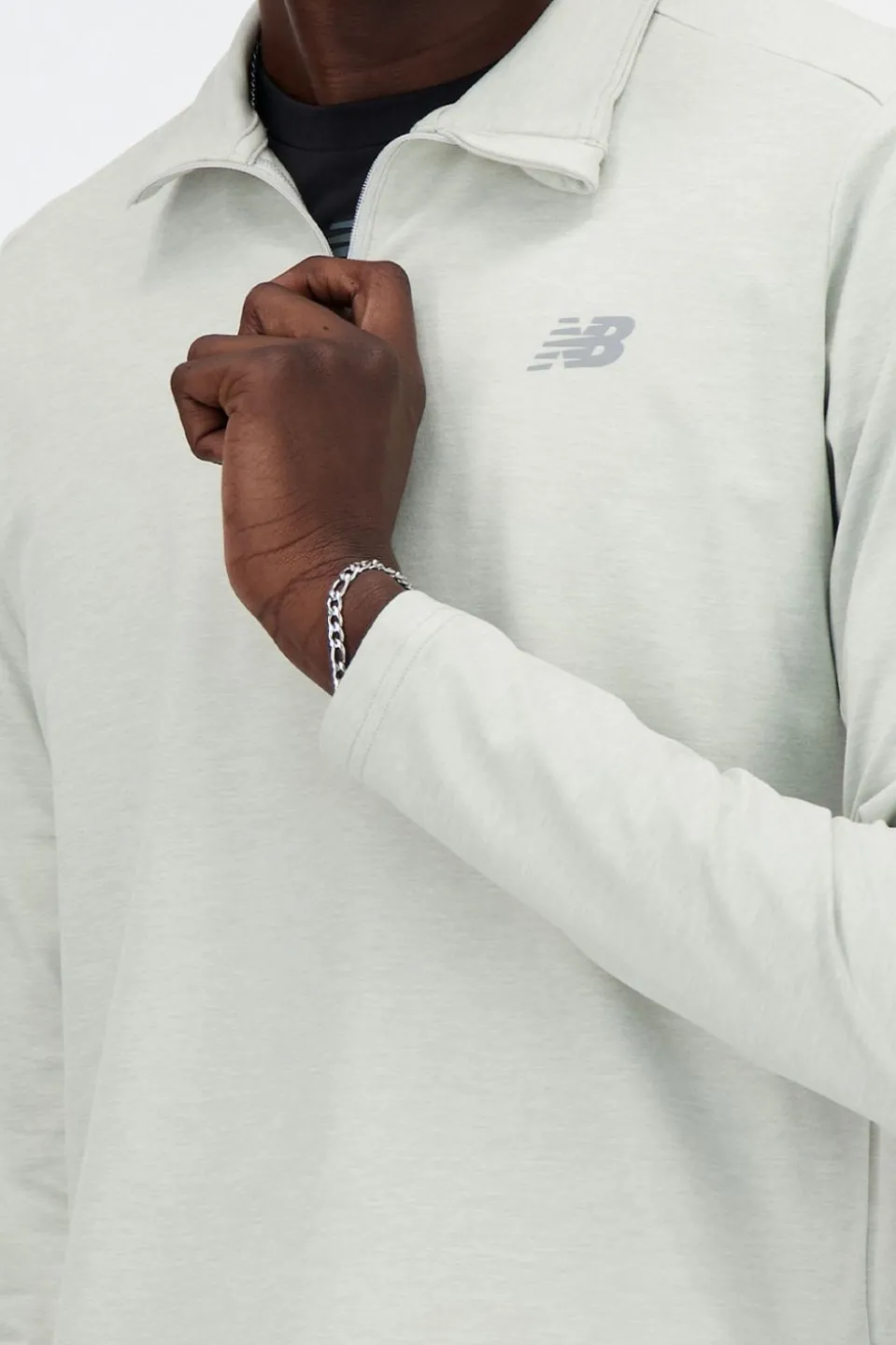 Mens Space Dye Quarter Zip Top