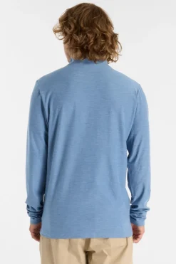 Mens Space Dye Quarter Zip Top