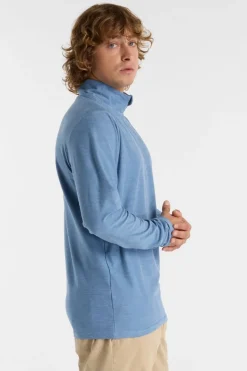 Mens Space Dye Quarter Zip Top