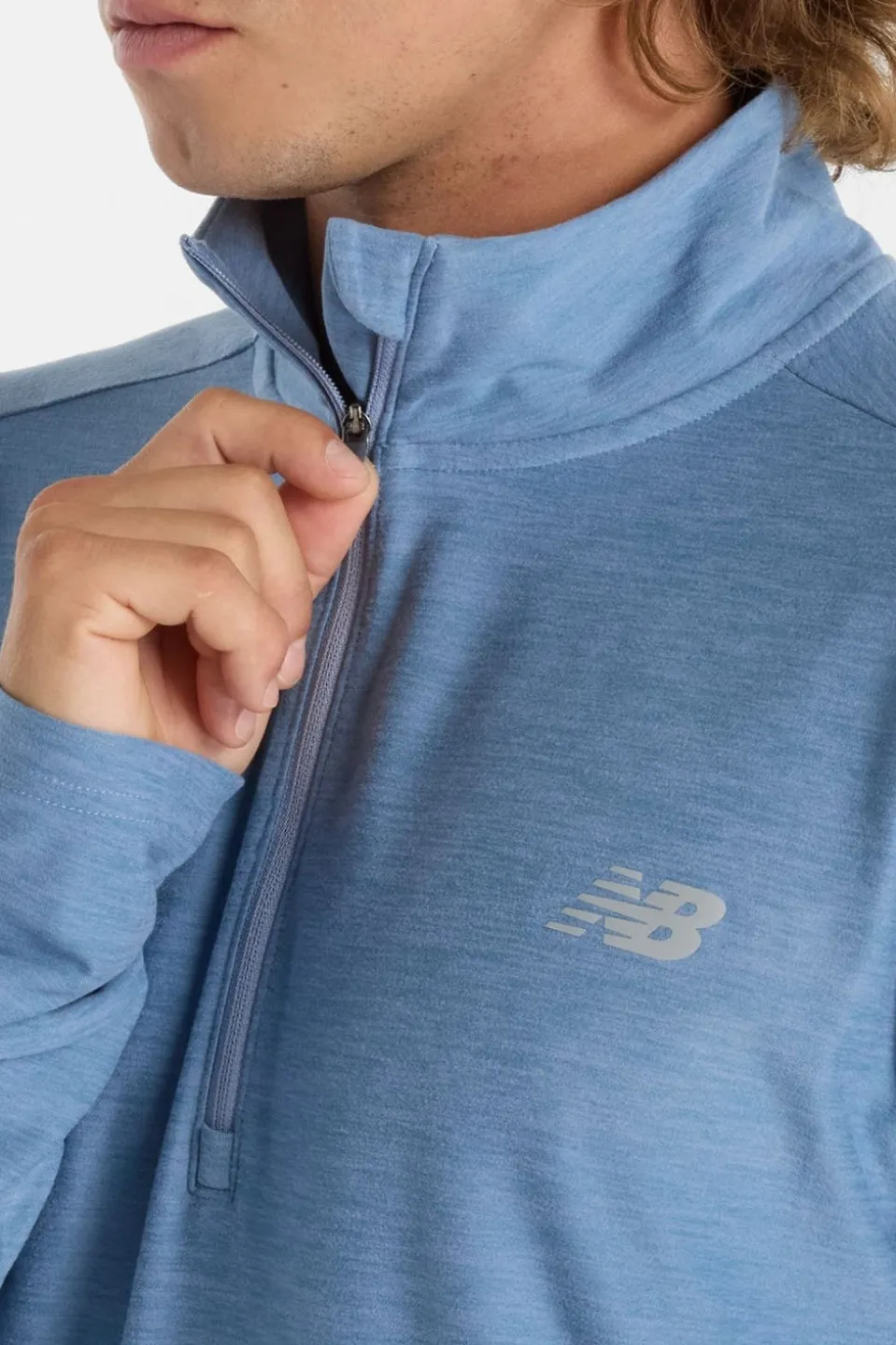 Mens Space Dye Quarter Zip Top