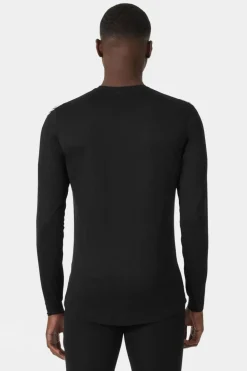 Mens Stripe Crew Long Sleeve Base Layer Top