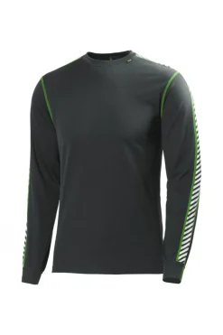 Mens Stripe Crew Long Sleeve Base Layer Top