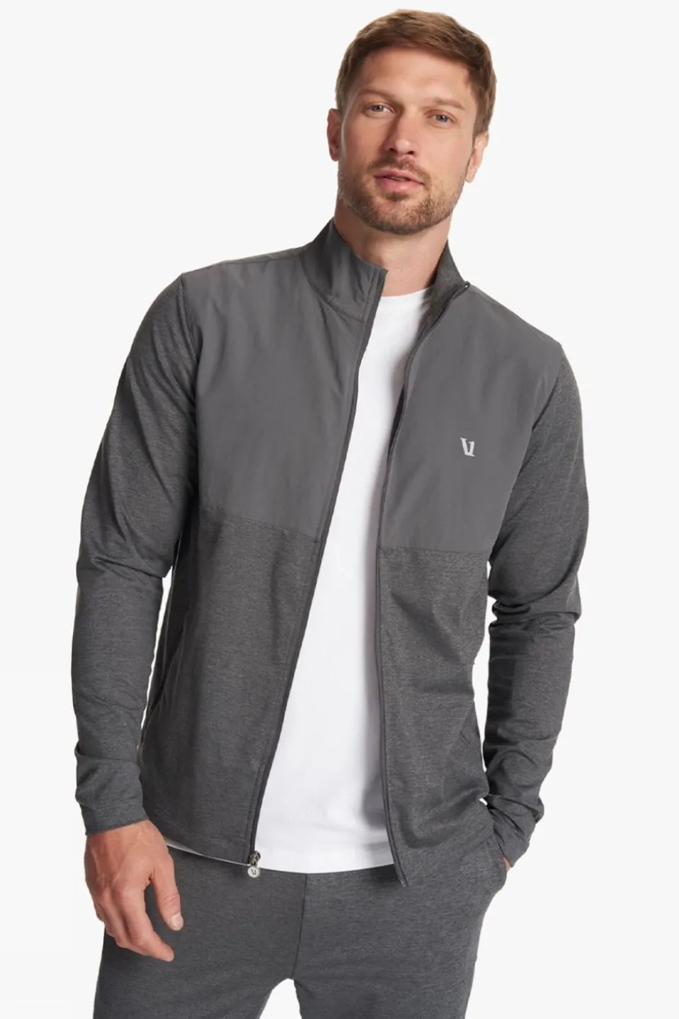 Mens Sunday Element Track Fleece Jacket