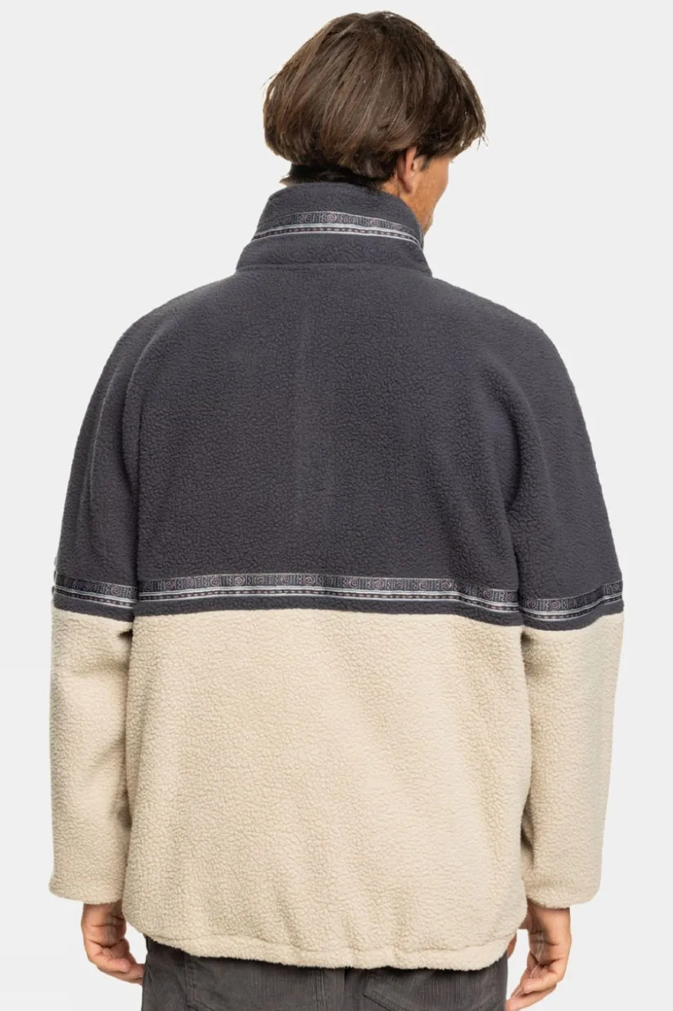 Mens Take Us Back Block Polar Half Zip Fleece