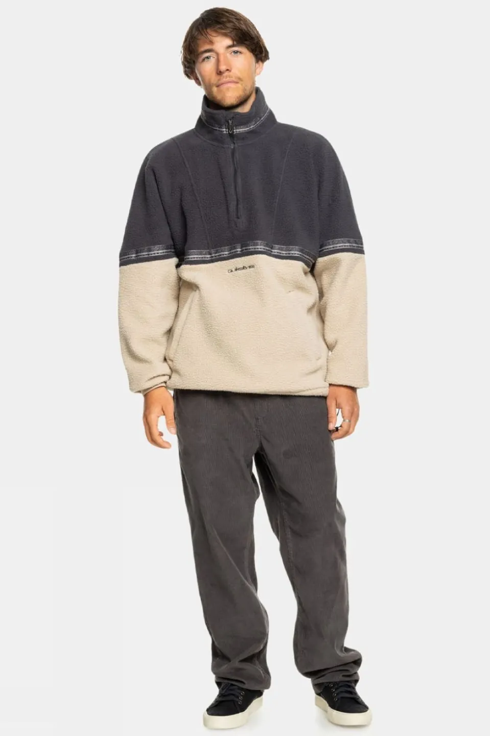 Mens Take Us Back Block Polar Half Zip Fleece