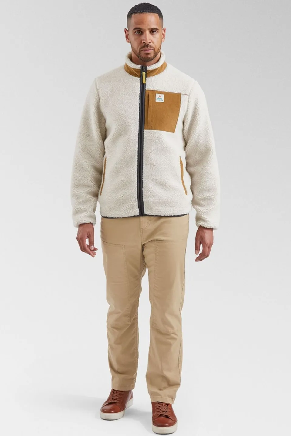 Mens Trekker Recycled Sherpa Full Zip Fleece