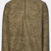 Mens Wave Printed Half Zip Fleece