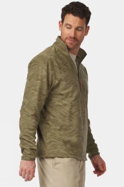 Mens Wave Printed Half Zip Fleece