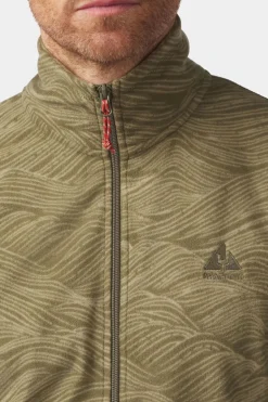 Mens Wave Printed Half Zip Fleece