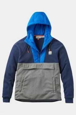 Mens Woodland Hooded 1/2 Zip Recycled Polar Fleece