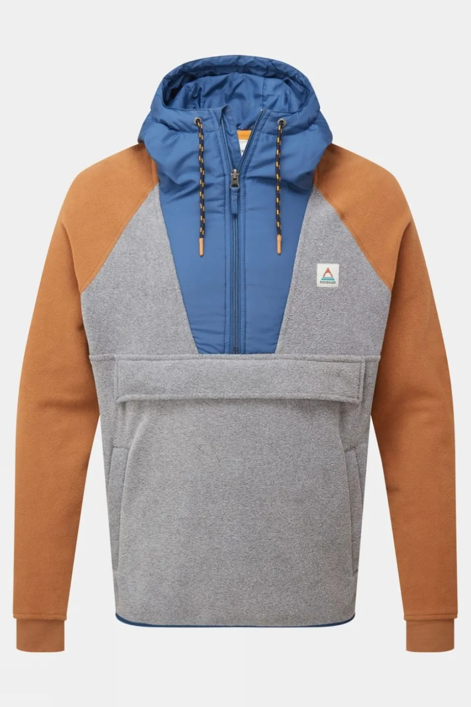 Mens Woodland Hooded Half Zip Polar Fleece