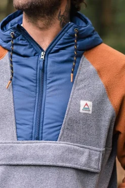 Mens Woodland Hooded Half Zip Polar Fleece