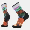 Trail Run Targeted Cushion Singletrack Print Crew Socks