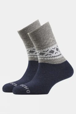 Unisex Light Block Patterned Crew Wool Socks