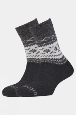 Unisex Light Block Patterned Crew Wool Socks