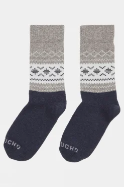 Unisex Light Block Patterned Crew Wool Socks