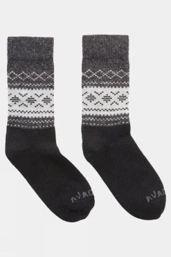 Unisex Light Block Patterned Crew Wool Socks