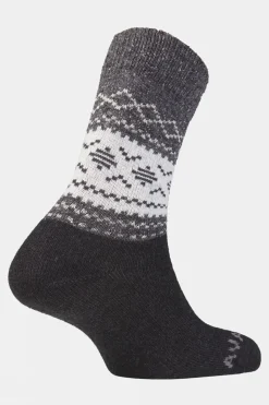 Unisex Light Block Patterned Crew Wool Socks