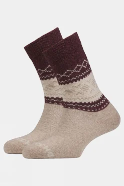 Unisex Light Block Patterned Crew Wool Socks