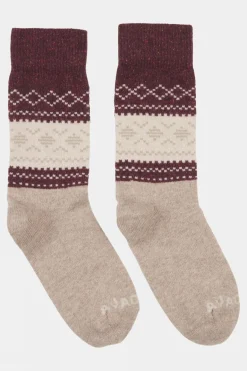 Unisex Light Block Patterned Crew Wool Socks