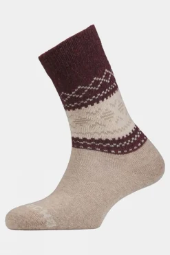 Unisex Light Block Patterned Crew Wool Socks