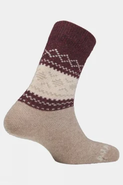 Unisex Light Block Patterned Crew Wool Socks