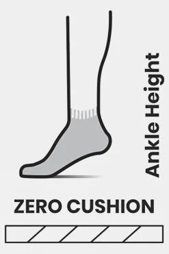 Unisex Performance Run Zero Cushion Ankle Socks