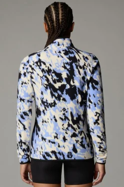 Womens 100 Glacier Printed Quarter Zip Fleece