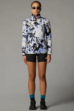 Womens 100 Glacier Printed Quarter Zip Fleece