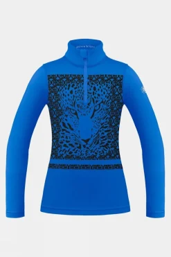 Womens Aleksandria Leopard Half Zip Fleece