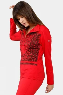 Womens Aleksandria Leopard Half Zip Fleece