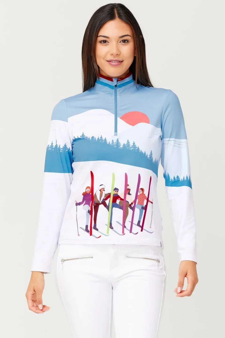 Womens Amiche Quarter Zip Top