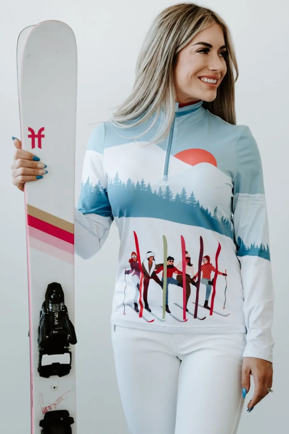 Womens Amiche Quarter Zip Top