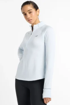 Womens Athletics Heat Grid Half Zip Fleece