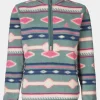 Womens Barrosa Printed Half Zip Fleece