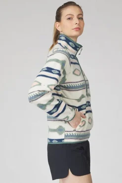 Womens Barrosa Printed Half Zip Fleece