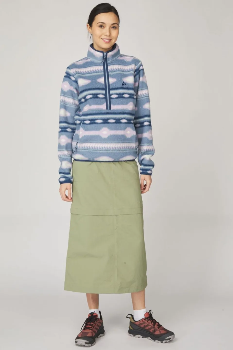 Womens Barrosa Printed Half Zip Fleece