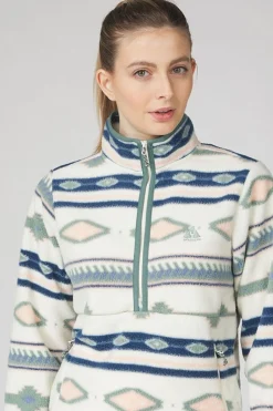 Womens Barrosa Printed Half Zip Fleece