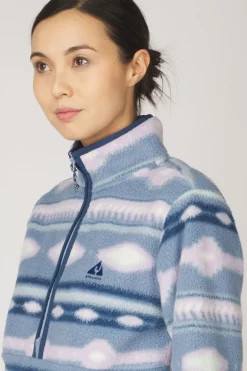Womens Barrosa Printed Half Zip Fleece