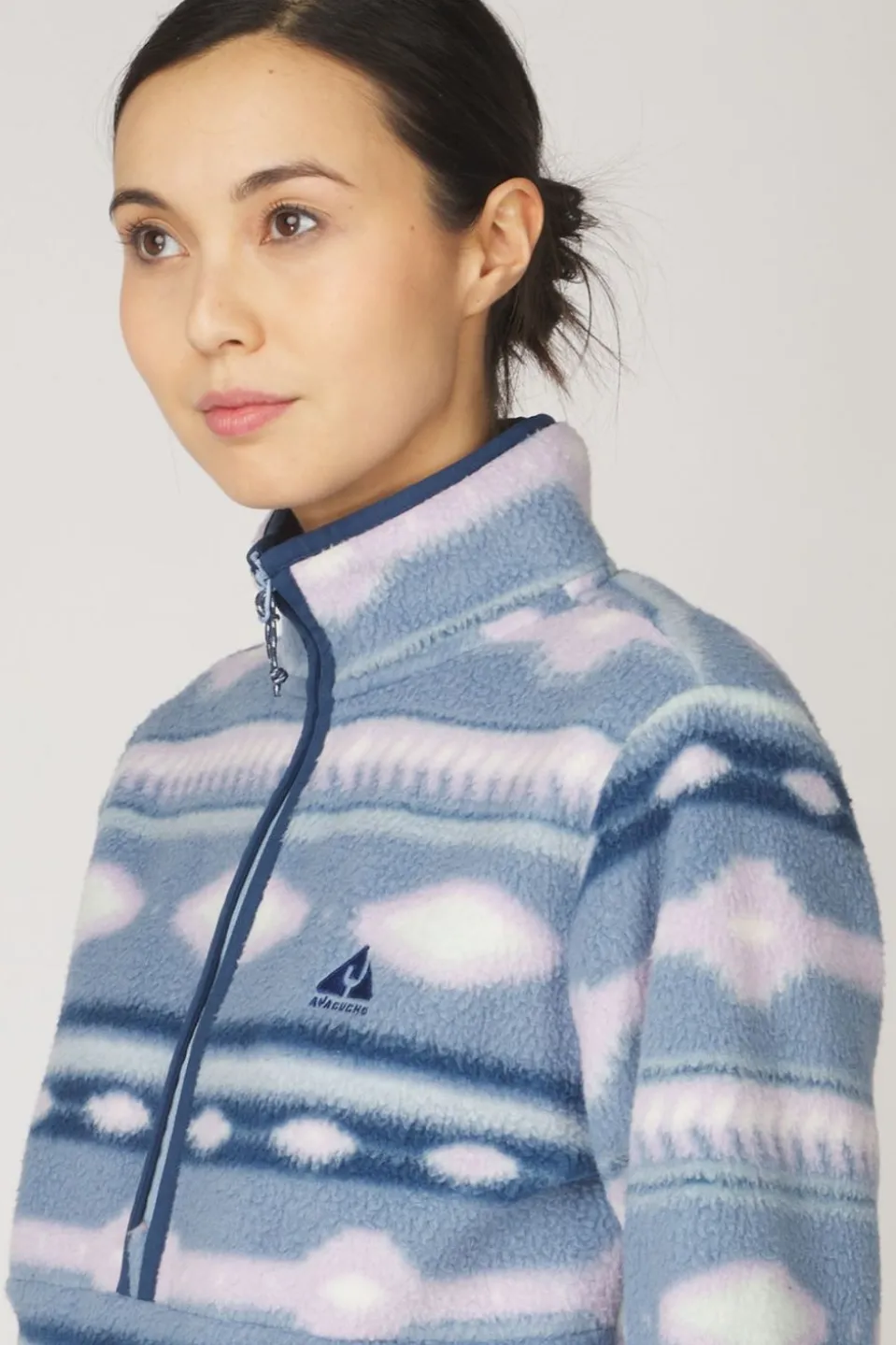 Womens Barrosa Printed Half Zip Fleece