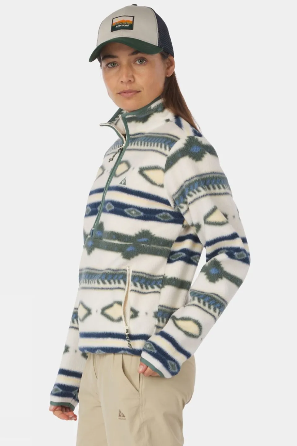 Womens Barrosa Printed Half Zip Fleece