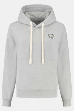 Womens Blue Fleece Hooded Sweatshirt