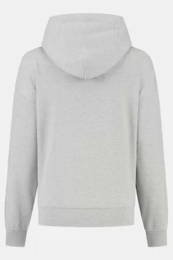 Womens Blue Fleece Hooded Sweatshirt
