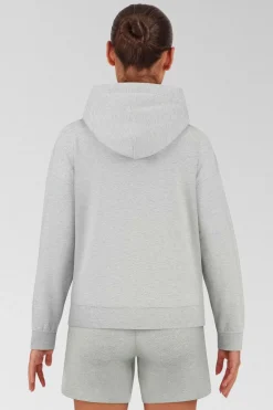 Womens Blue Fleece Hooded Sweatshirt